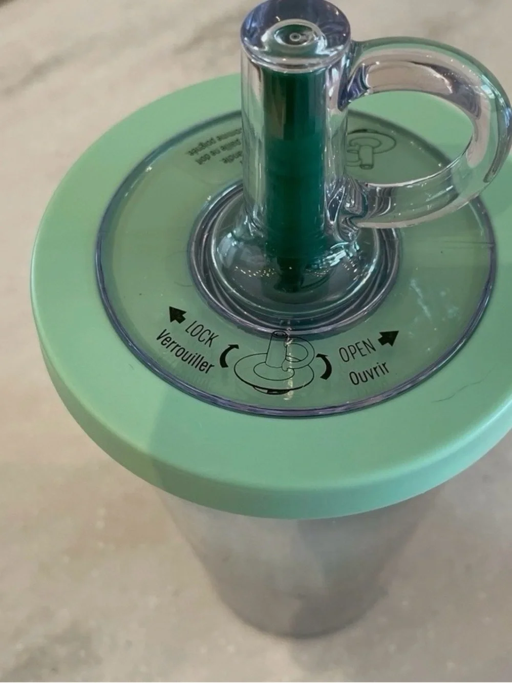 #3113*Starbucks Green Ombre Reusable Cold Cup with Mint Lid and Straw